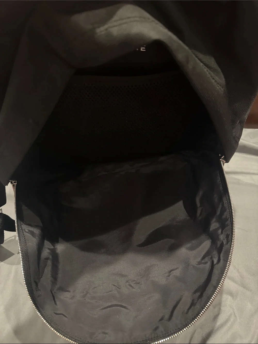 Lacoste Black Men's Backpack with Silver Logo Accent